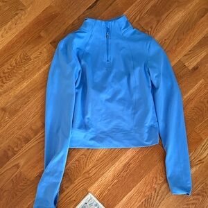 Yogalicious Light Blue Quarter-Zip Pullover